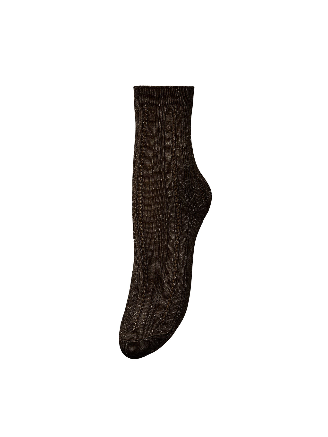 Glitter Drake Sock - Hot Fudge Brown