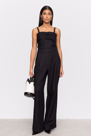 Ava Trouser Linen - Black