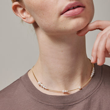 Carmen Necklace - Gold/Pearls