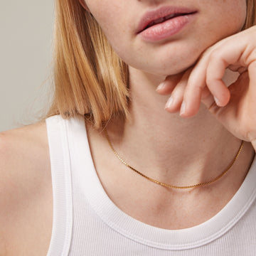 Box Chain Necklace - Gold
