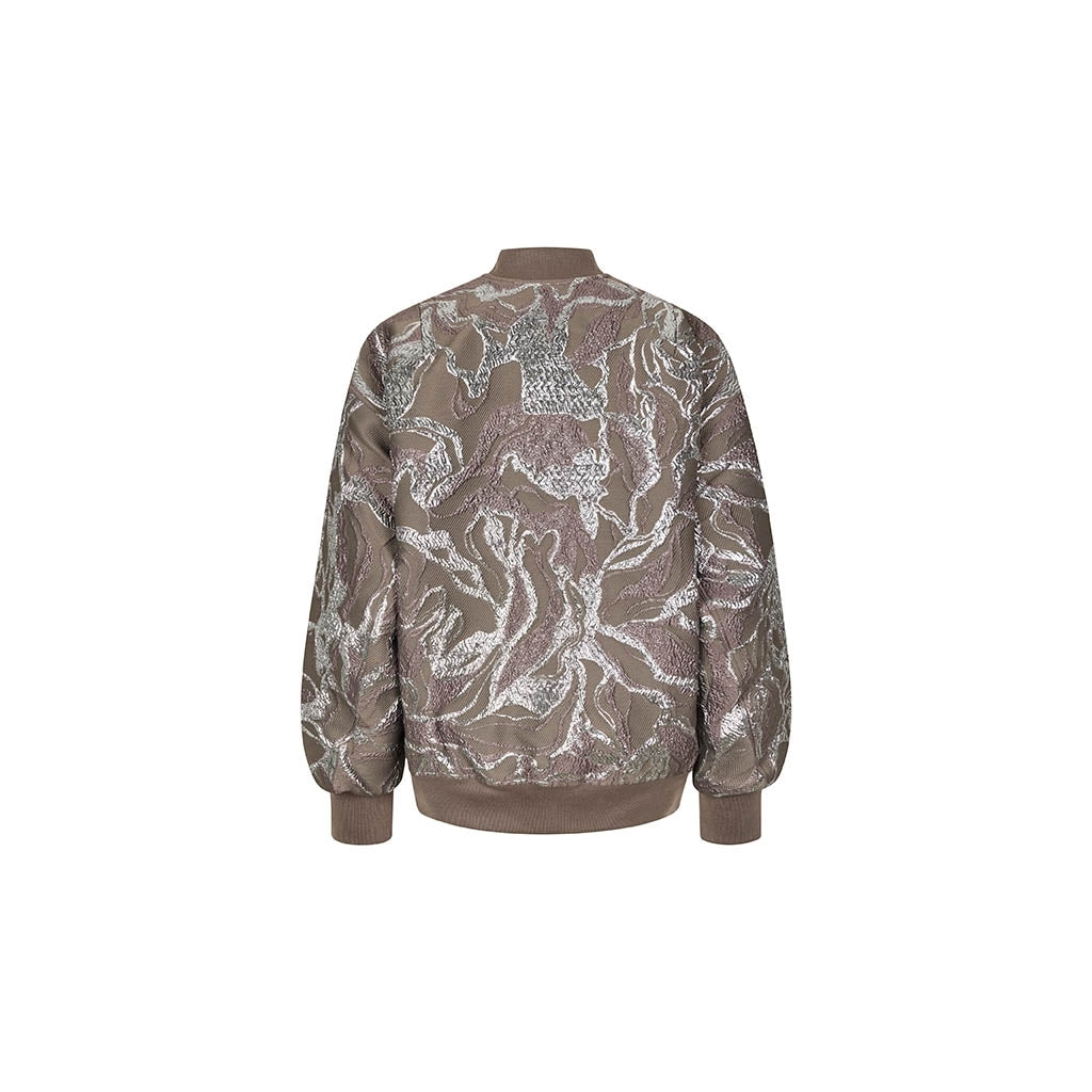 Volominous Bomber Jacket - Abstract Foliage