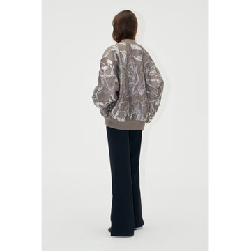 Volominous Bomber Jacket - Abstract Foliage