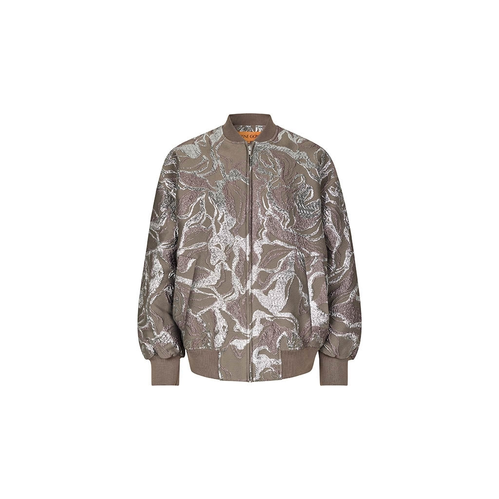 Volominous Bomber Jacket - Abstract Foliage