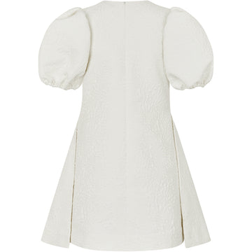 Angled Pleat Mini Dress - Artist Flower Relief