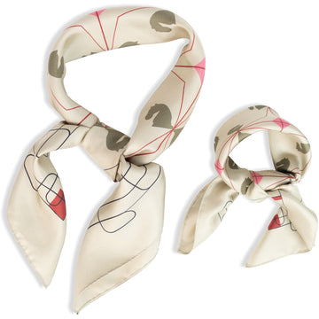Eliza Silk Scarf Small - Gray Green