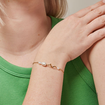 Pearlie Twist Bracelet - Pearl