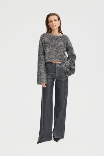 MattianiGZ Cropped Pullover - Gun Metal