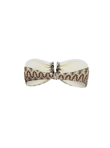 Amber Bandeau Bikini Top - Mocha Brown