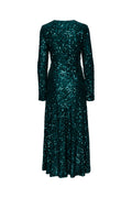 Sequins Midi Slit Dress - Sea Moss