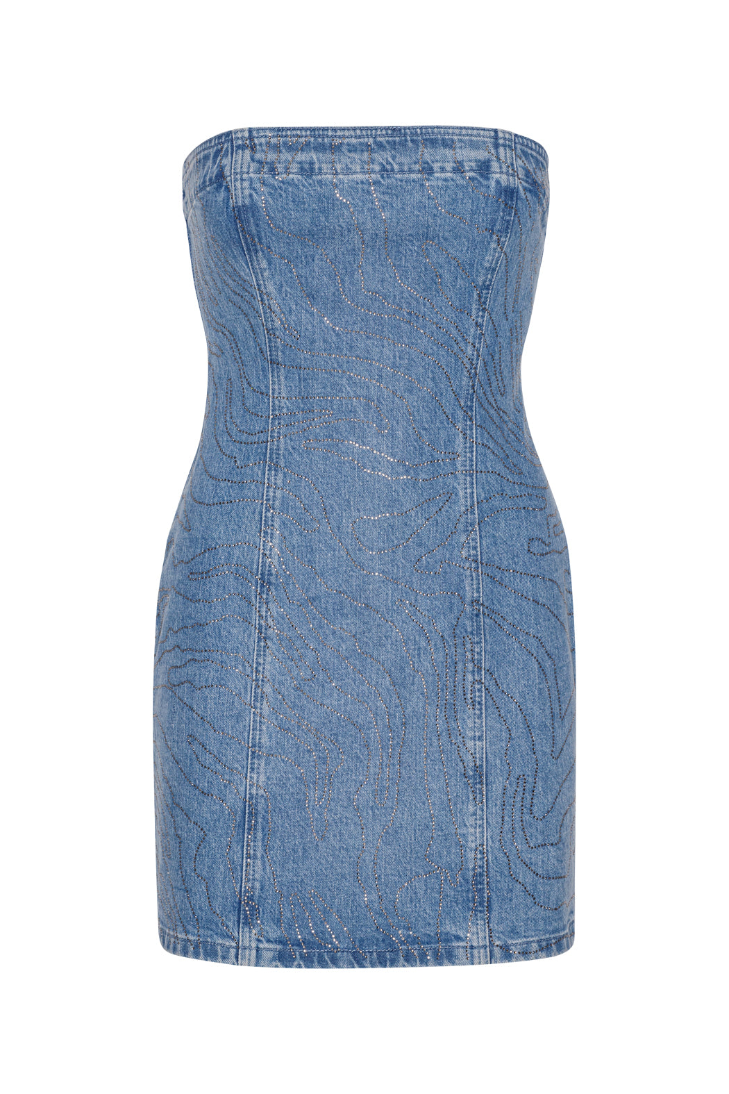 Rhinestone Denim Dress