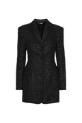 Boucle Blazer Dress - Black