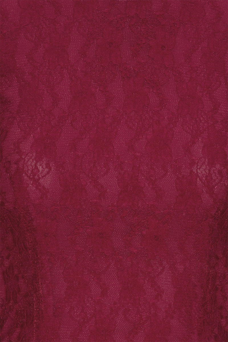 Lace Mini Dress - Ruby Wine