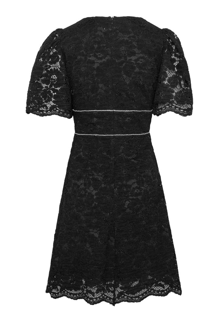 Belle Mini Dress - Black Lace