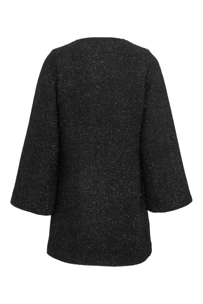 Peach Mini Dress - Black Glitter