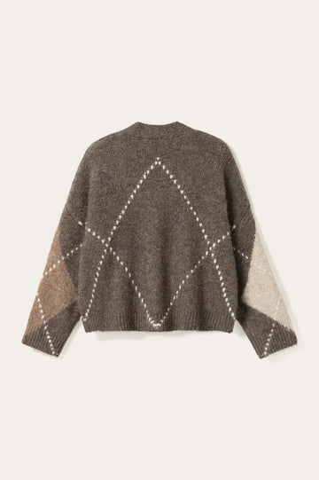 N-Laiana Knit Cardigan - Ash Brown Mix