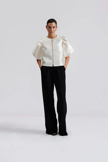Cleo Puff Sleeve Blouse - Ivory