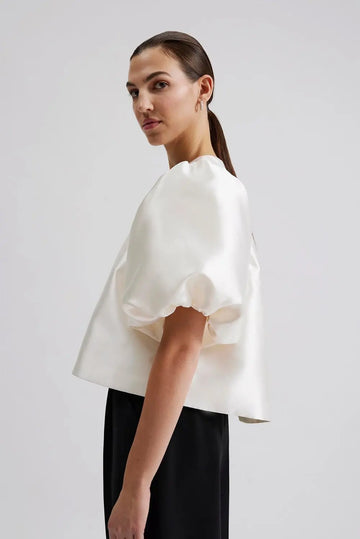 Cleo Puff Sleeve Blouse - Ivory