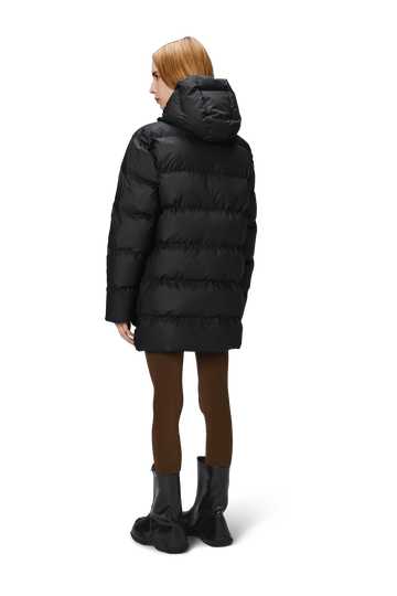 Alta Long Puffer Cargo Jacket W3T4 - Black