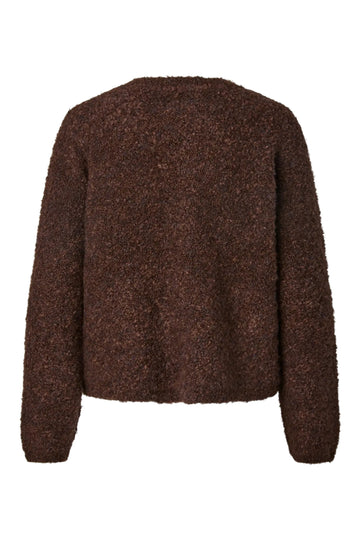 Yasplyra Ls Knit Cardigan - Coffee Bean