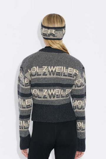 Ski Cropped Crewneck - Dk. Grey