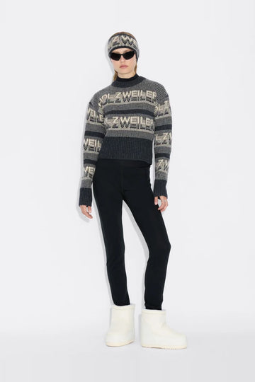 Ski Cropped Crewneck - Dk. Grey