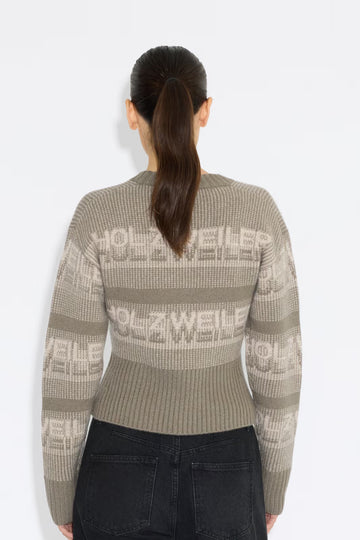 Ski Cropped Crewneck - Khaki Mix