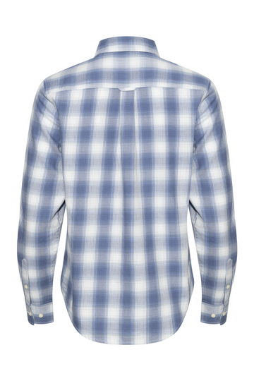 Reg Checked Flannel Shirt - Blue Horizon