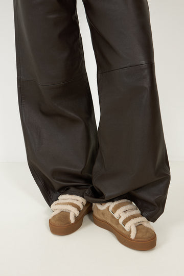 Shearling Low Velcro - Light Beige