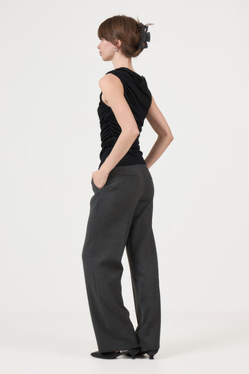 Mira Fitted Sl Top - Black