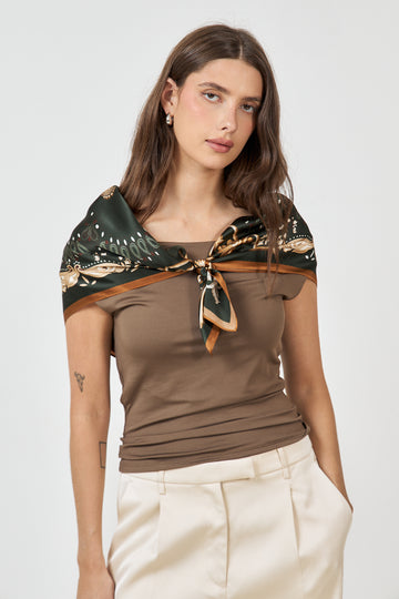 Lola Silk Scarf - Bottle Green