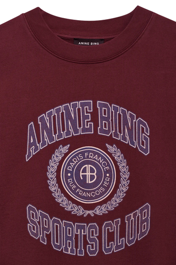 Miles Sweatshirt Collegiate - Burgundy