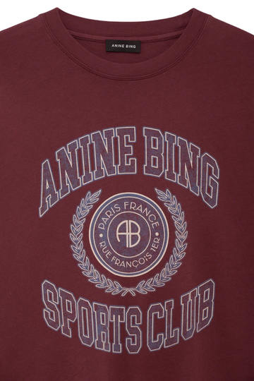 Cade Tee Collegiate - Burgundy