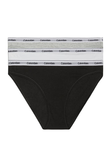 3 Pk Bikini - Black/White/Grey Heather