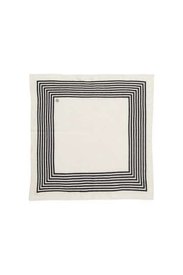 Striped Scarf - Cream & Black