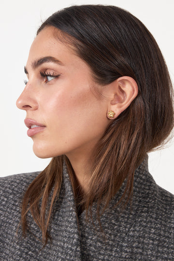 Daisy Balloon Stud Earrings - Gold