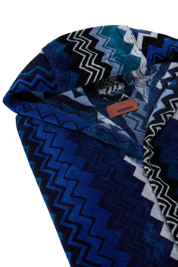 Giacomo Hooded Bathrobe - Blue