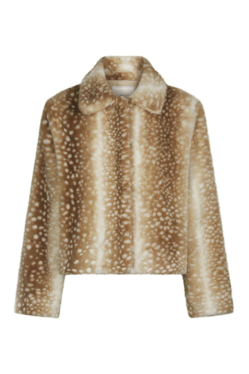 Camina Faux Fur Jacket - Beige