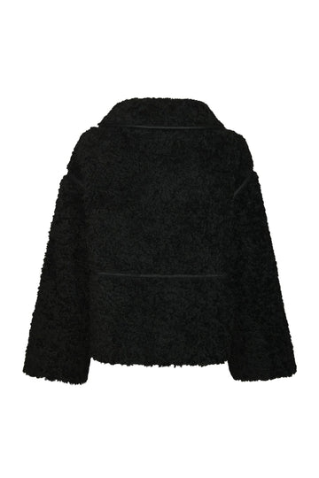 Castor Faux Fur Jacket - Black