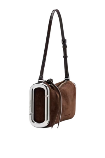 Suede Scene Small Shoulder Bag - Dark Brown