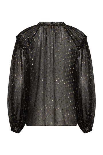 Elspen Ls Silk Blouse - Noir