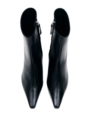 Ambar Leather Ankle Boots - Rift Black