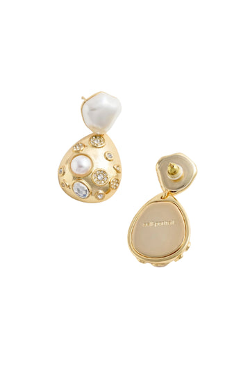 Gold Pearl Earring - Gold
