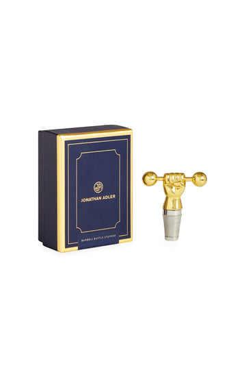 Barbell Bottle Stopper - Brass