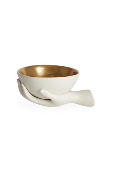 Eve Accent Bowl - White/Gold