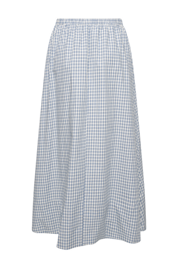 Milleic Long Skirt - Blue Checks