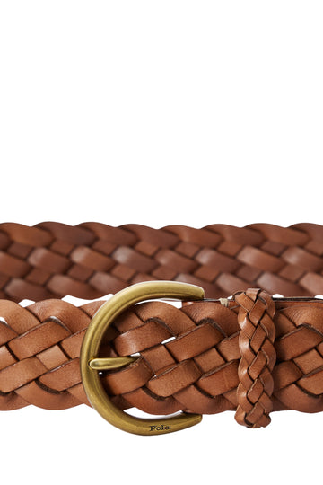 Braided Calfskin Belt - Cuoio