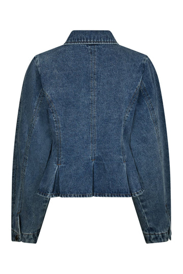 Rivora Denim Peplum Jacket - Blue