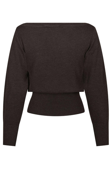 Jessen Knit Blouse - Brown Melange