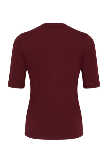 Marianne Rib Tee - Plum