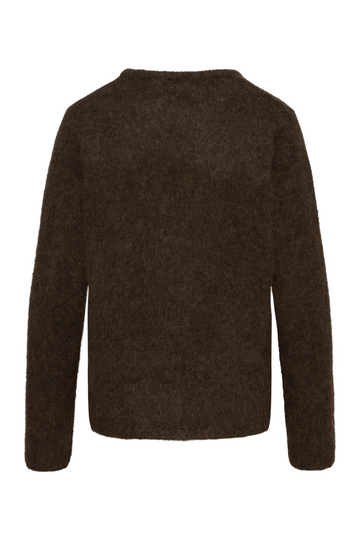 Lulu Brushed Ls Knit O-Neck - Delicioso Melange